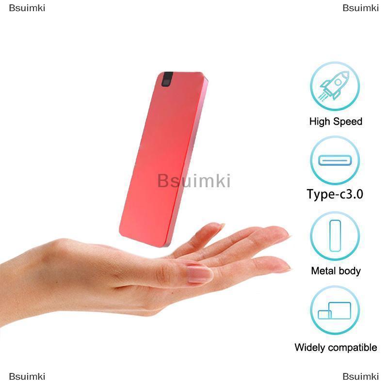 [COD] Bsuimki Ổ cứng gắn ngoài SSD 64GB di động ổ cứng thể rắn tốc độ cao Thiết bị lưu trữ loại C USB3.0 cho máy tính xách tay Máy tính để bàn Mac PC 64GB