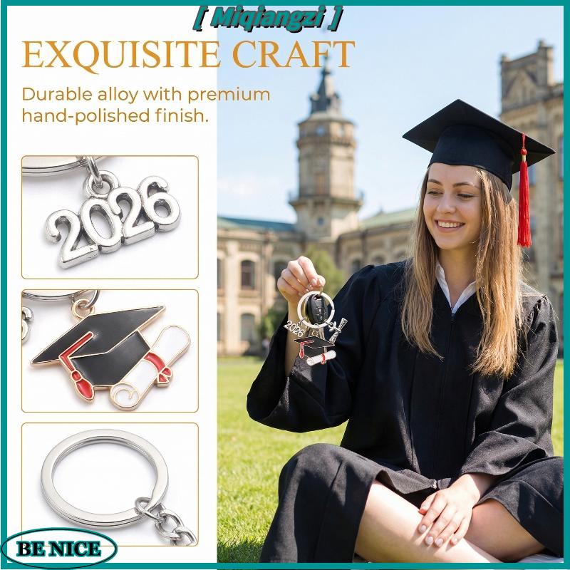 [miqiangzi] 2026 Tốt Nghiệp Gown Cap Lưu Niệm Keychain Kim Loại Keyring Cho Sinh Viên Trường Lễ Đảng Quà Tặng Và Ủng Hộ