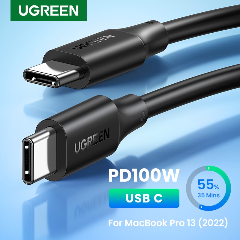 Ugreen usb c to usb type-c cable pd100w 60w fast charge data cable for macbook samsung s9 plus usb type c cable 100w pd cable