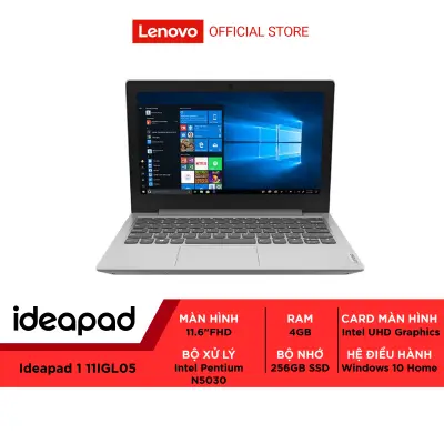 Laptop Lenovo Ideapad 1 11IGL05 81VT006FVN (Pentium N5030/4GB RAM/256GB SSD/11.6-inch HD/WIN10)