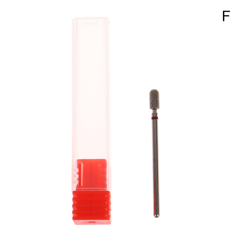 [qiuq] Làm móng tay Khoan Bits kim cương Nail Khoan Mẹo phay Cutter bit móng tay 3 32 ROTARY lớp biểu bì Burr Nga Nail phụ kiện công cụ