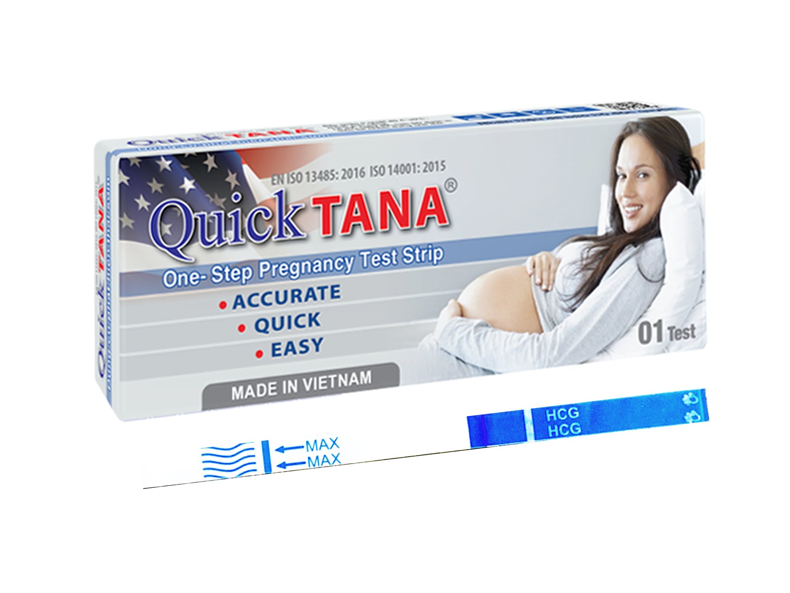 Que thử thai Quick tana 5mm - Tanaphar dụng cụ phát hiện thai sớm