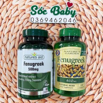 Viên uống lợi sữa cỏ cà ri Fenugreek Natures Aid / Nature Garden