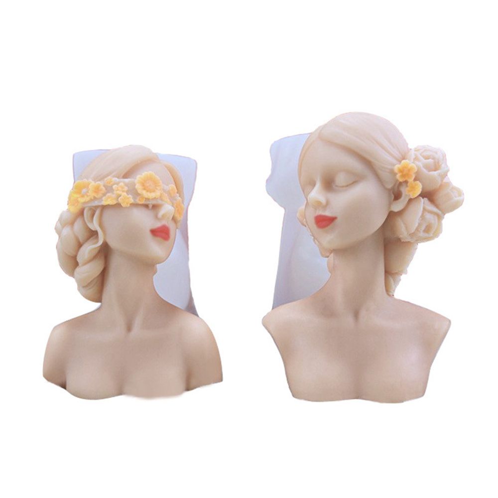 TATADAN 3D 1 pcs Handmake Cấp thực phẩm TỰ LÀM Silicone Nướng Công Cụ Cô Gái Cơ Thể Khuôn Bánh Trang Trí Nội Thất Bịt mắt Cô Gái Khuôn