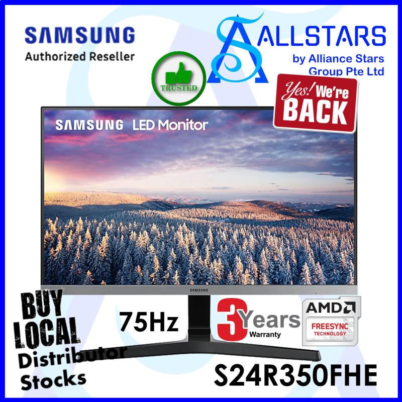 (ALLSTARS : We are Back / SITEX / Black Friday / Cyber Monday / 12.12 PROMO) Samsung 24 inch Class  S24R350 / S24R350FHE / S24R350FHEXXS Full HD Bezel-Less Design IPS Monitor / 75Hz / FreeSync / HDMI / VGA (Warranty 3years on-site with Samsung Singapore) Singapore
