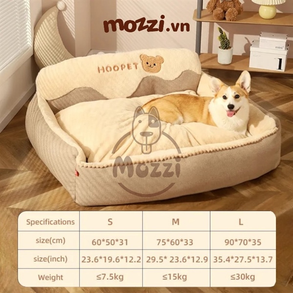 Hoopet Nệm bông gối đầu cao cho chó mèo