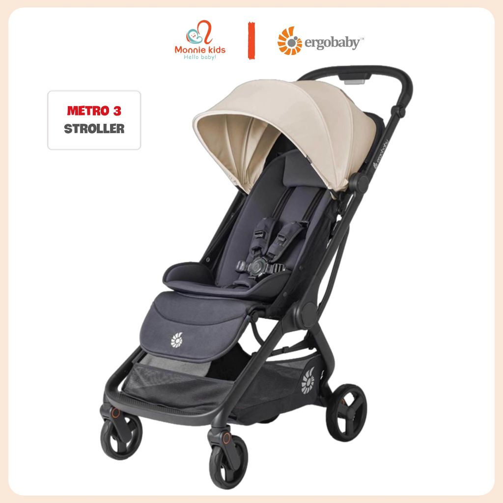 Xe đẩy gấp gọn Ergobaby Metro 3 Stroller cho bé sơ sinh, xe đẩy du lịch cao cấp - Monnie Kids