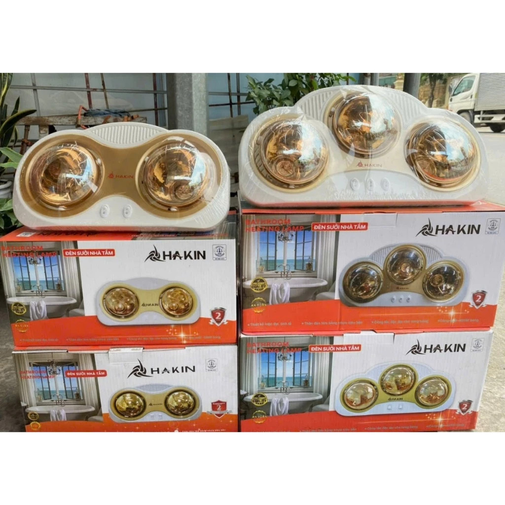 Đèn Sưởi Nhà Tắm HAKIN Nóng Nhanh, Chống Nước, Tiết Kiệm Điện Tuổi Thọ 6 Nam Có Bảo Hành