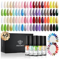 Modelones Gel Nail Polish Set 36 Warna 7ml All Seasons Collection Gel Polish Nail Kit Popular Nude Gray Pink Blue Glitter Gel Polish Starter Kit Soak off Nail Lamp Nail Art Manicure