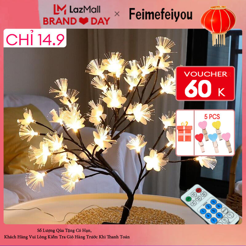 đèn led hoa giả trang trí valentines ngày quà tặng các mặt hàng dẫn trang trí hoa hồng cây cây ánh sáng đèn cổ tích cho trang trí phòng usb đèn bàn INS hoa anh đào hoa anh đào bóng ánh sáng cho phòng ngủ với usb cắm pin AA hoạt động điều khiển từ xa