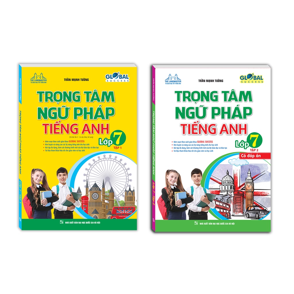 Sách - combo 2c - global success - trọng tâm ngữ pháp tiếng anh lớp 7 trọn bộ 2 tập