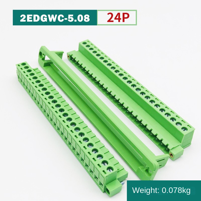 2EDGWC-5.08 - Bộ Lắp Ghép 24P Đầu Nối Xuyên Tường | Cắm Rút | 2P-24P | Khoảng Cách 5.08mm | 300V/10A | Khung Cố Định Mặt Bích | Giải Pháp Kết Nối Công Nghiệp