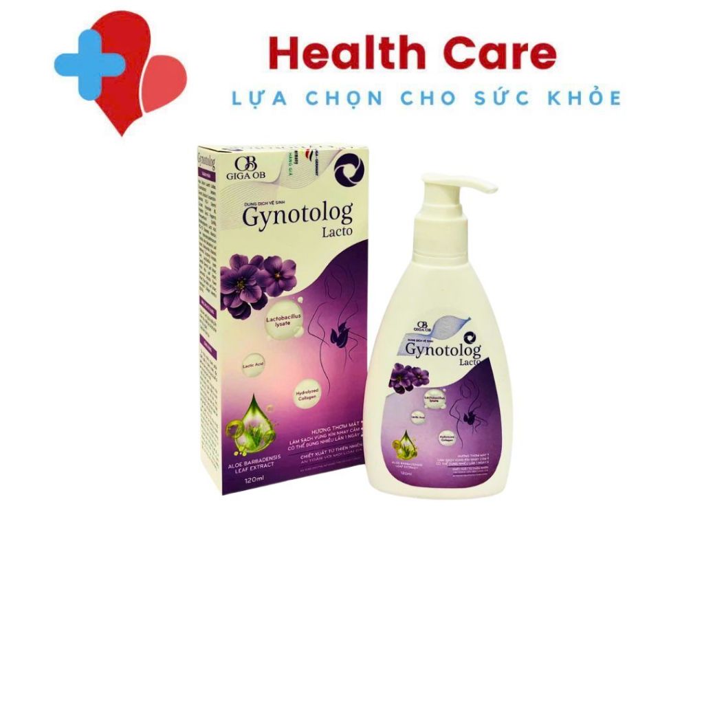 Dung Dịch Rửa Gynotolog Lacto  Hỗ Trợ Làm Sạch Vùng Kín Nhạy Cảm - Chai 120ml (Màu Tím)