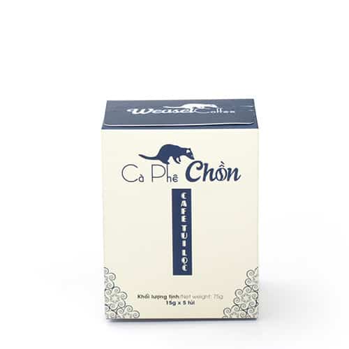 Cà Phê Chồn, Weasel Coffee, 5 Bags 75g - COCOA INDOCHINE