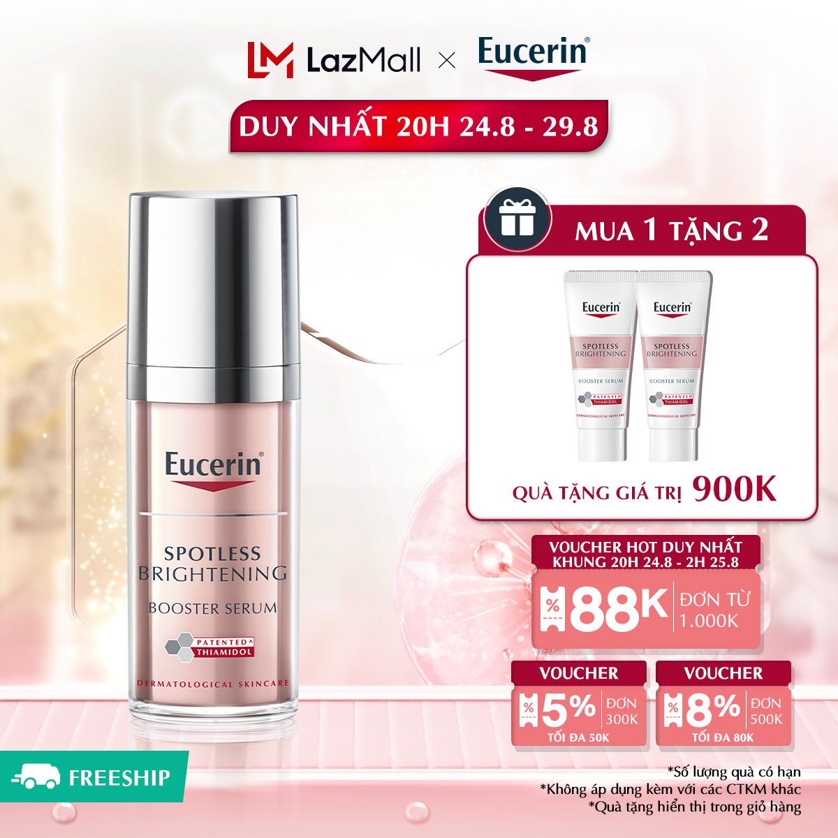 Tinh chất giảm thâm nám và dưỡng sáng da Eucerin Spotless Brightening Booster Serum 30ml
