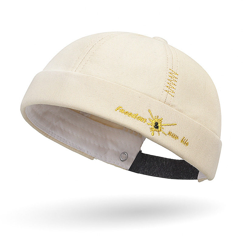 Brimless Skull Caps Vintage Dome Hat Hip Hop Hats Beanie Docker Sailor Cap Autumn No Visor Baseball Cap Street Hip Hop Landlord Hat - 2