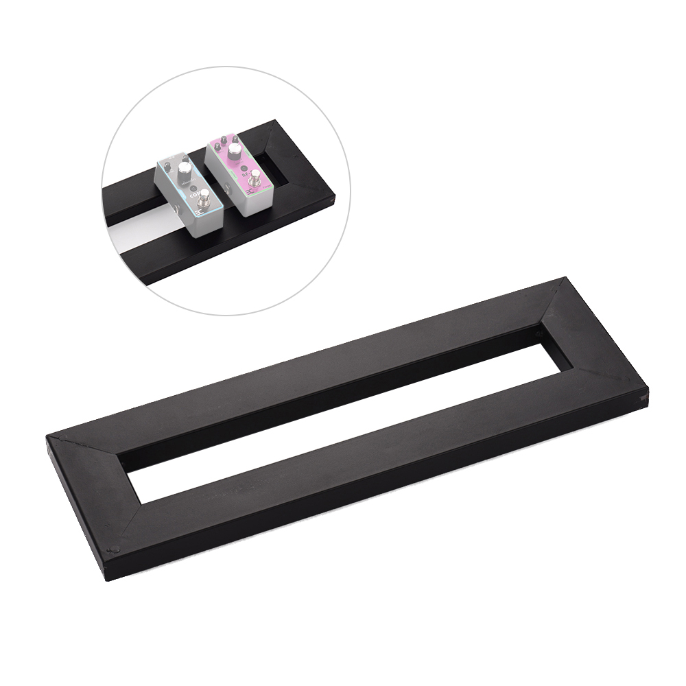 Guitar Effect Pedal Board Holder Pasting Plate with Fastening Tapes Cable Tie Patch