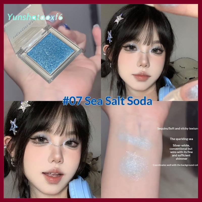 yunshataoxf Mini đơn sắc Eyeshadow Palette Matte Pearlescent không thấm nước bóng đường viền bột sắc tố mắt cơ sở vẻ đẹp lễ hội trang điểm - 9
