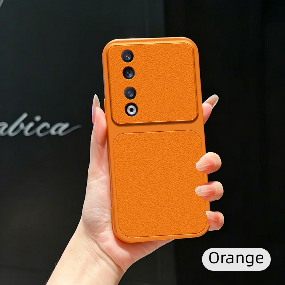 Luxury Lychee Leather Shockproof Phone Case For Honor 90 Pro Honor 90 Instantly Turn Full Bumper Matte Cover - Image 4