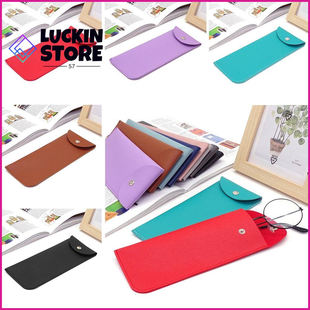 TREND 57SHOP Đơn giản Túi Kính râm Da PU Mềm Hộp đựng kính Túi đựng kính Túi đựng đồ đọc sách Unisex