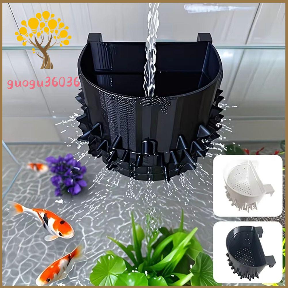 GUOGU Chống xoáy Bộ chuyển hướng dòng chảy lọc nước hồ cá Nhựa Bộ lọc nước đầu vào, đầu ra và cửa xả nước Máy thay nước bể cá  Thiết bị đổ nước cho bể cá Phụ Kiện Bể Cá