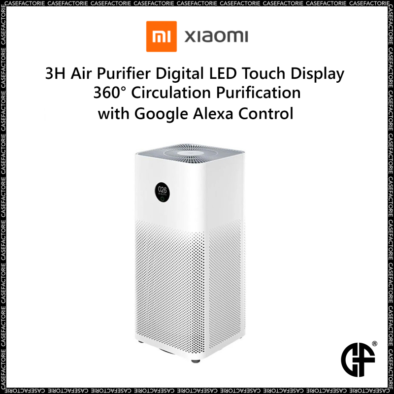 Xiaomi 3H Air Purifier Digital LED Touch Display 360° Circulation Purification with Google Alexa Control Singapore