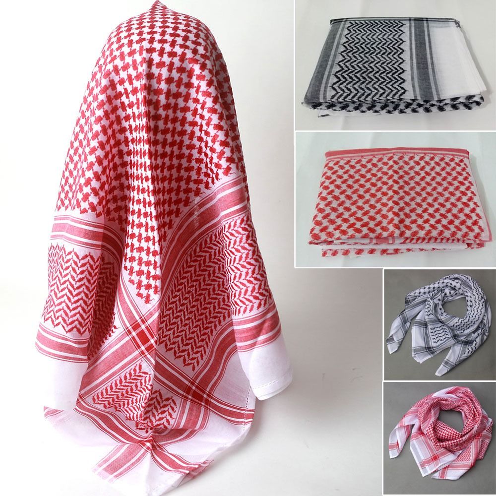 Wnvil 1 chiếc khăn choàng khăn choàng Hồi giáo Palestine Bandana khăn quàng cổ quấn cổ vuông Khăn trùm đầu đa chức năng khăn xếp tiếng Ả Rập khăn trùm đầu mũ cầu nguyện ramadan khăn choàng kẻ sọc vuông người lớn