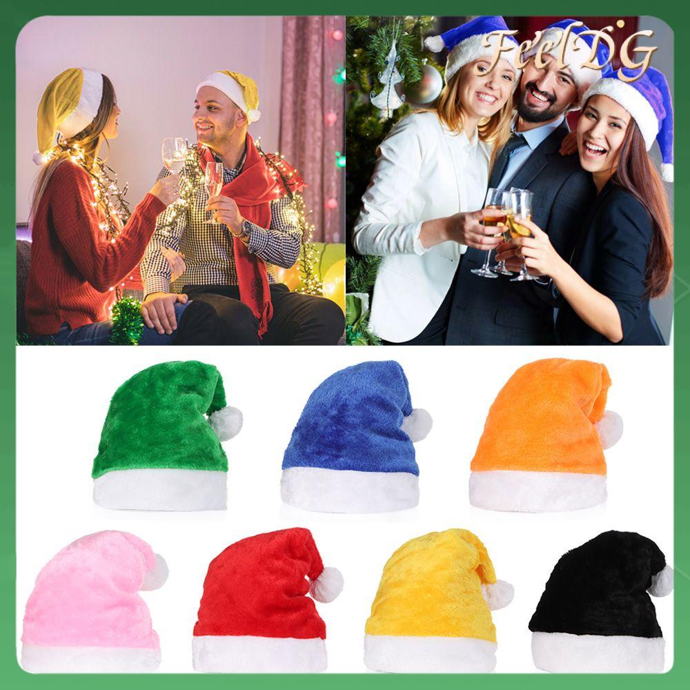 FEELDG Thoải mái Ngày lễ Lễ hội Giáng sinh vui vẻ Mũ giáng sinh Mũ ông già Noel Chúc mừng năm
