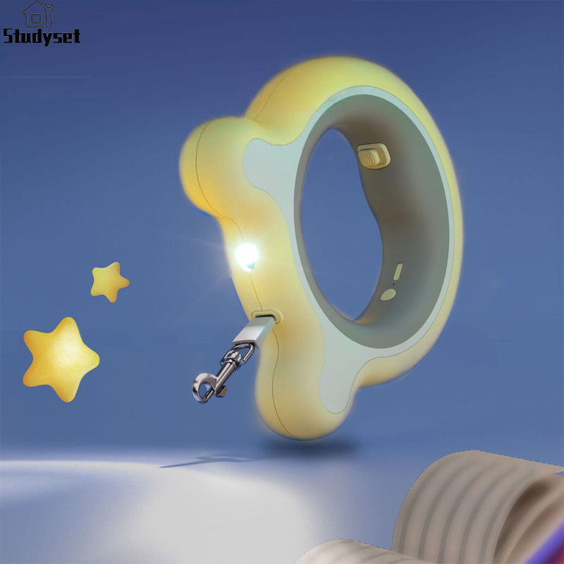 Studyset Retractable Dog Leash With Rechargeable LED Light, Walking Dog Leash For Small Medium Dogs Up To 66 Lbs, One-Handed Brake Control, Pet Supplies ราคา 695 บาท*ส่งฟรี