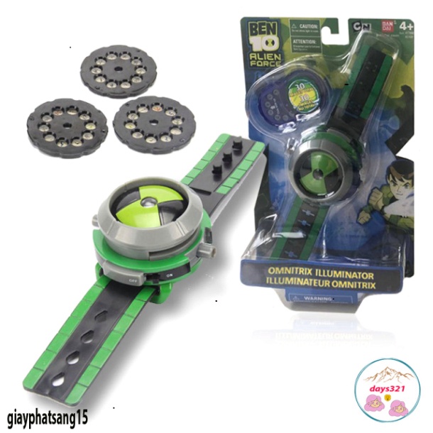 Đồng hồ Ben 10 chiếu hình anh hùng 3D siêu hot
