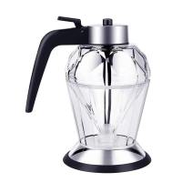 MKEB MALL Kính Bình đựng mật ong hình kim cương Rõ ràng 200ML Bộ nhỏ giọt dầu Thực tế Lớp đôi Bình đựng siro bánh muffin