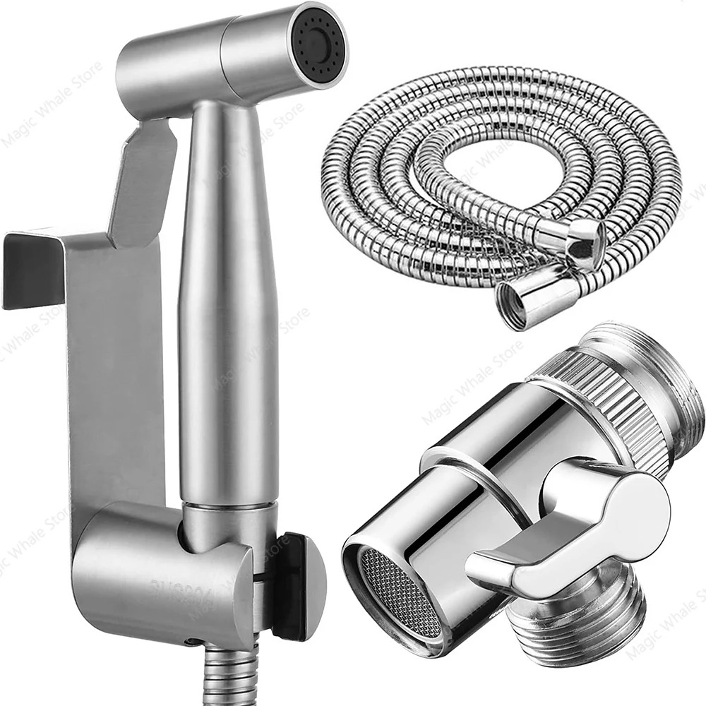 Thép không gỉ CHẬU VỆ SINH Tay vòi hoa sen cho CHẬU VỆ SINH nhà vệ sinh vòi hoa sen với 2 cách vòi hoa sen diverter 1.5m vòi hoa sen và tay vòi hoa sen chủ
