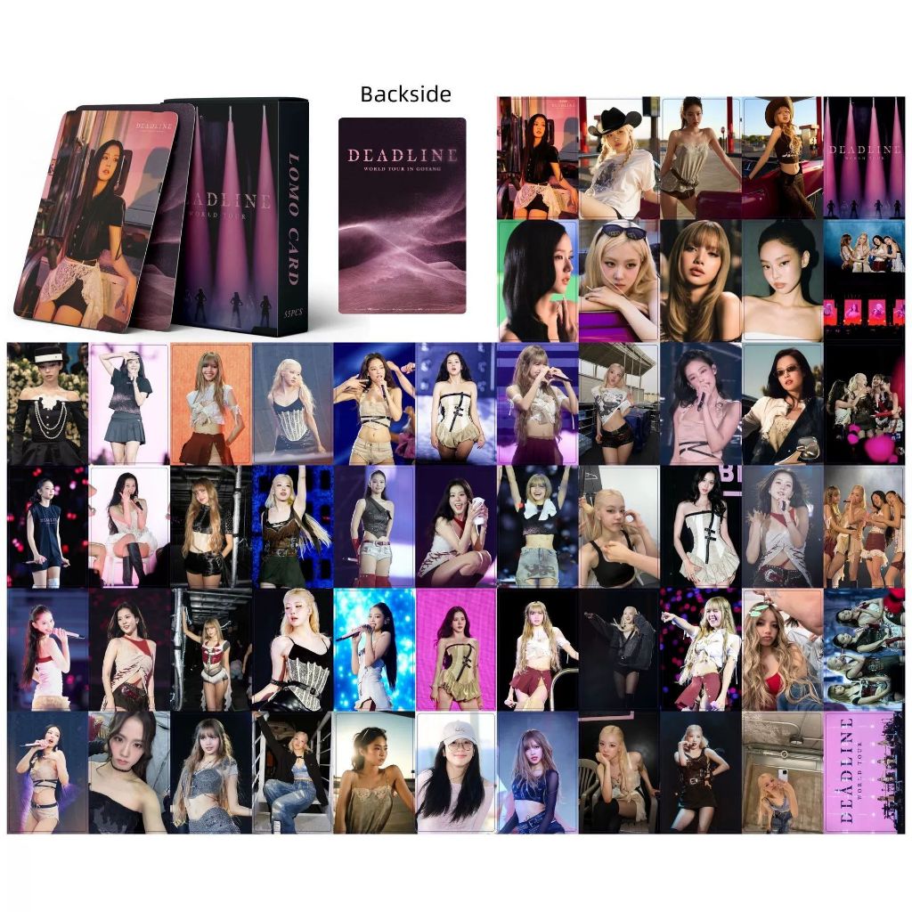 Trọn bộ 55 Lomo Card Blackpink Deadline Hologram Bo Góc