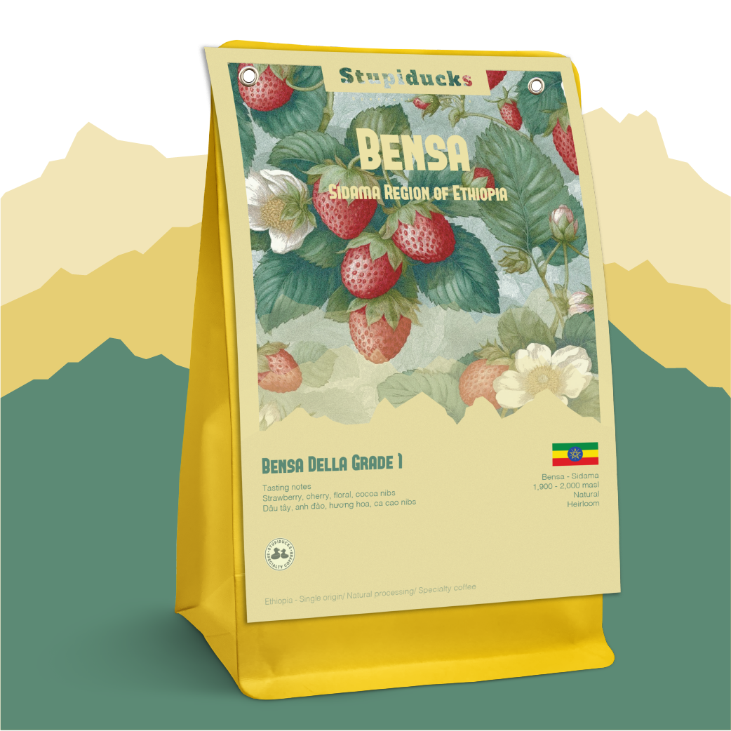 Cà Phê Hạt Specialty Ethiopia Bensa Sidama Della Natural Grade 1 - Stupiducks Specialty Coffee