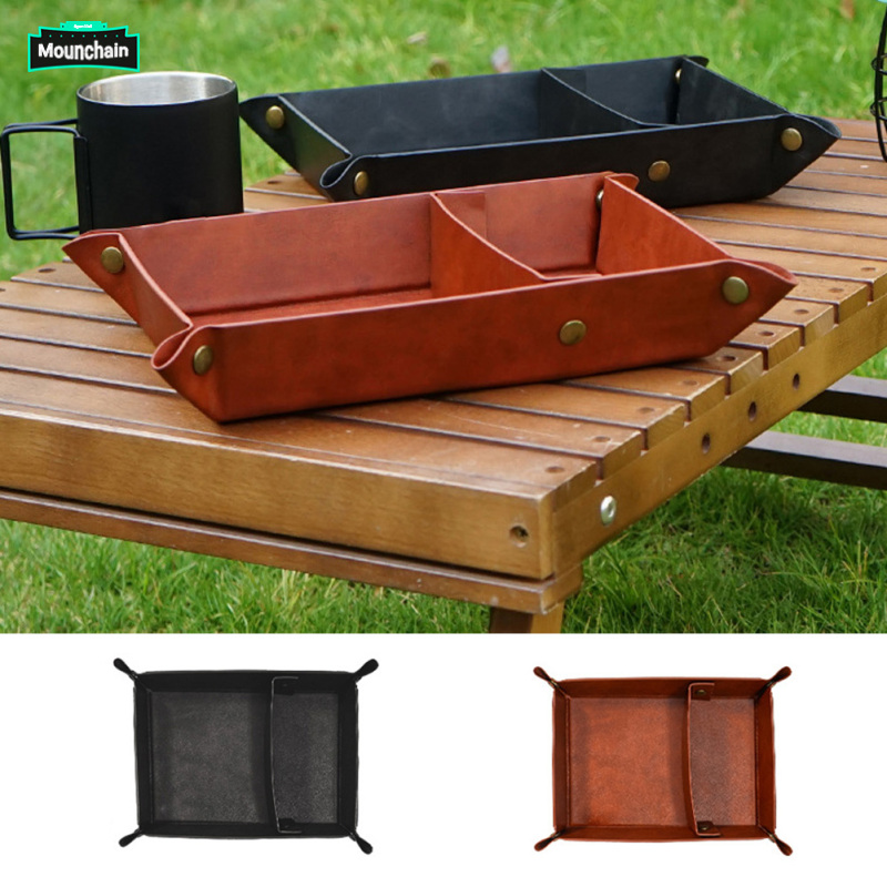 PU Tray Organizer, Valet Tray Desktop Storage Organizer, Practical Storage Box For Wallets, Watches, Keys, Cell Phones, Office Equipment ราคา 166 บาท*ส่งฟรี