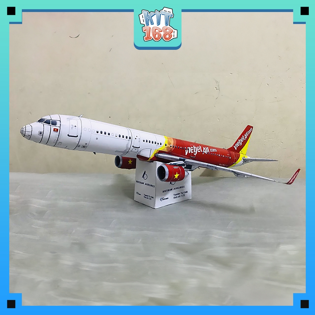 Mô hình giấy Máy bay VietJet Air Airbus A321