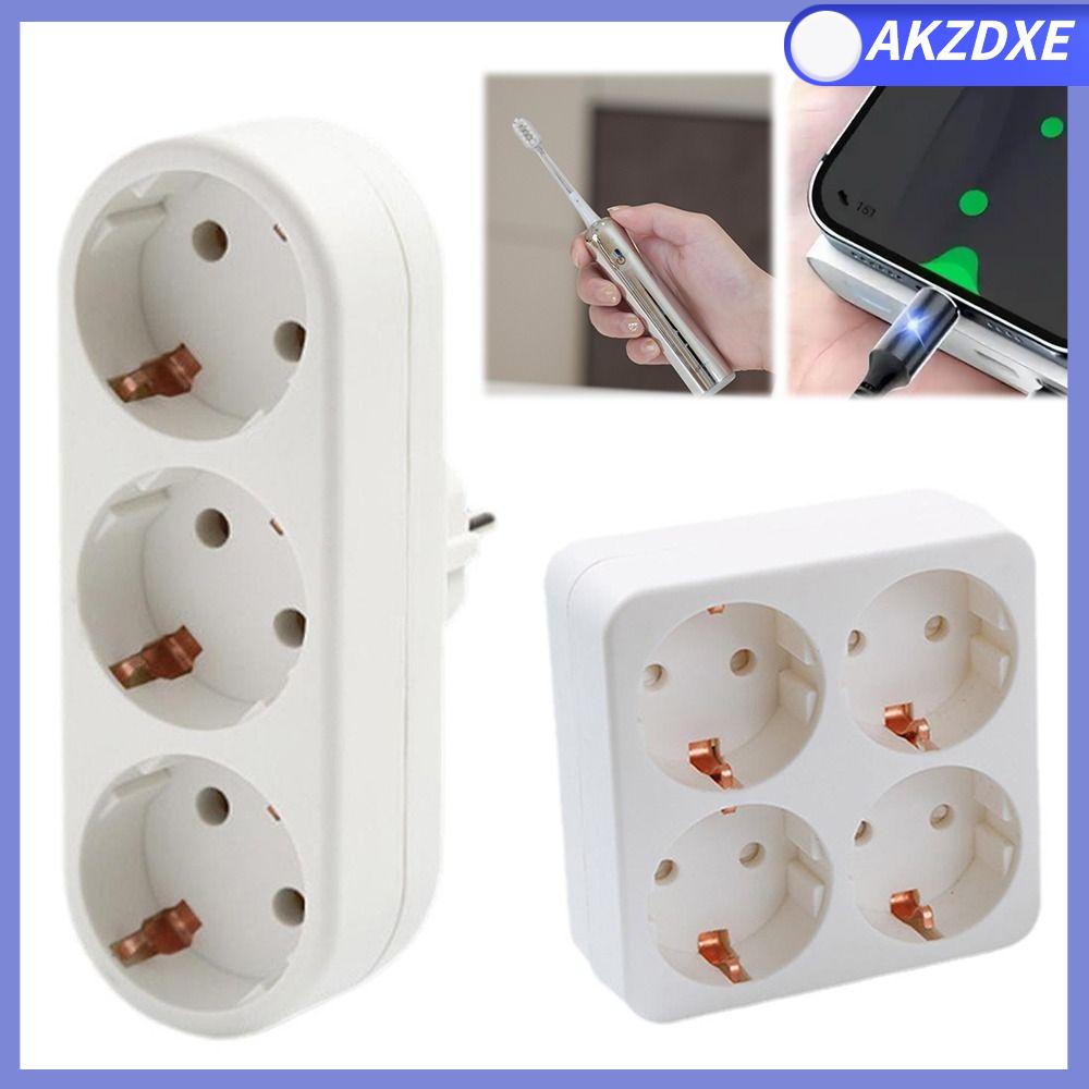 AKZDXE 1 đến 3/4 cách Phích cắm chuyển đổi EU Chống cháy 250V Bộ chuyển đổi ổ cắm Phổ quát 16A Bộ chuyển đổi du lịch Du lịch quốc tế