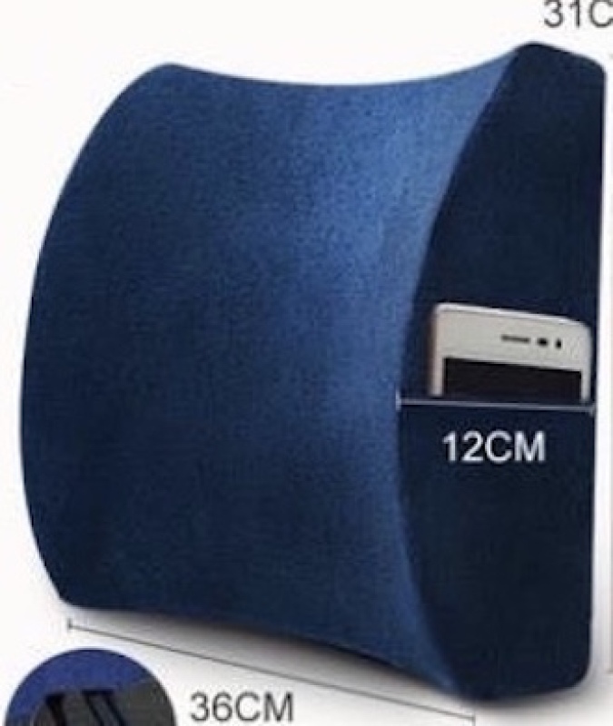 UMD Memory Foam Lumbar Cushion with Mobile Phone Pocket for Office Chairs and Car Seats Singapore