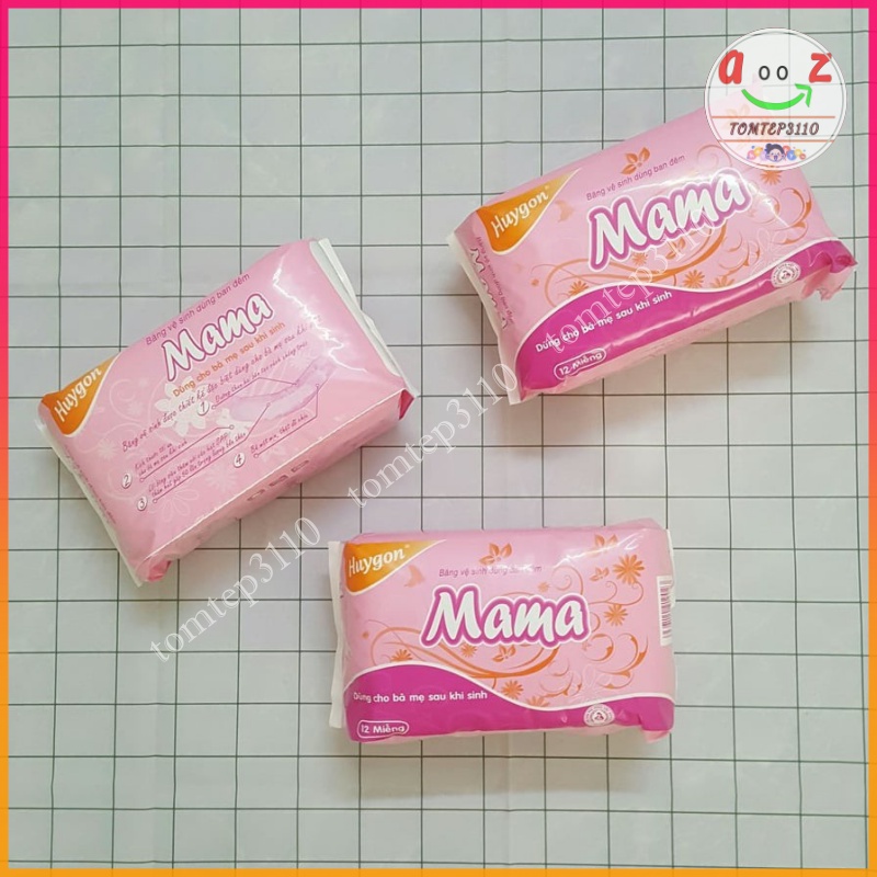Băng vệ sinh dành cho mẹ sau sinh - băng vệ sinh mama 12 miếng