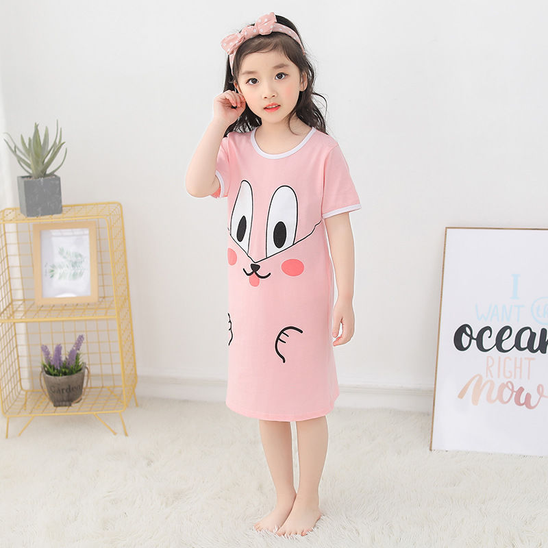 Nơi bán Bé Gái Cotton 2020 Váy Ngủ Mặc Nhà Hoạt Hình Rời Cô Gái Đầm Midi