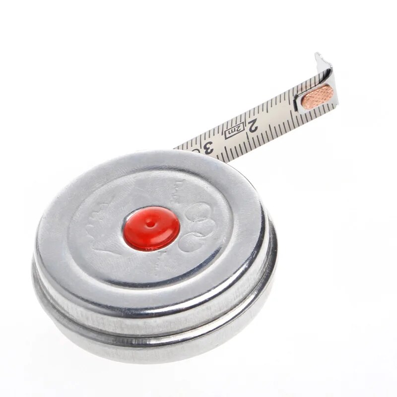 2m Mini thép không gỉ chế biến gỗ băng dính đo có thể thu lại số liệu