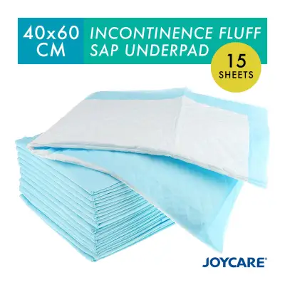 JOYCARE Super Absorbent Incontinence Adult Underpads, 60x40cm - 15 Sheets Underpad