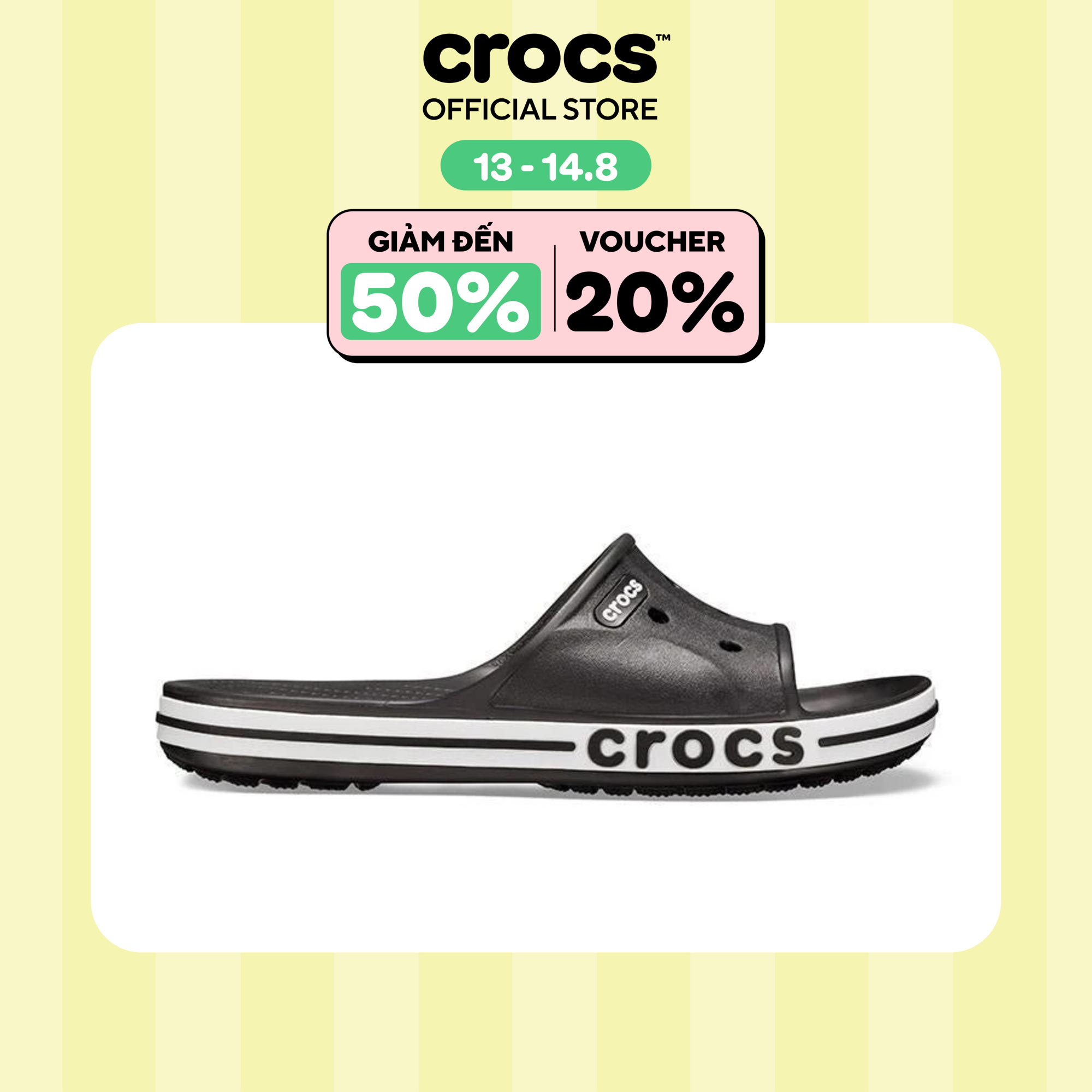 Dép quai ngang Unisex Crocs Bayaband - 205392-066