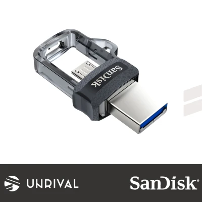 SanDisk 64Gb Ultra Dual Drive m3.0 (OTG) Silver/Gray - Unrival