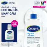 Sữa rửa mặt dịu lành cho da dầu nhạy cảm CETAPHIL OILY SKIN CLEANSER 473ML