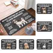 Shih Tzu Dogs House Rules Doormat by Super Absorbent