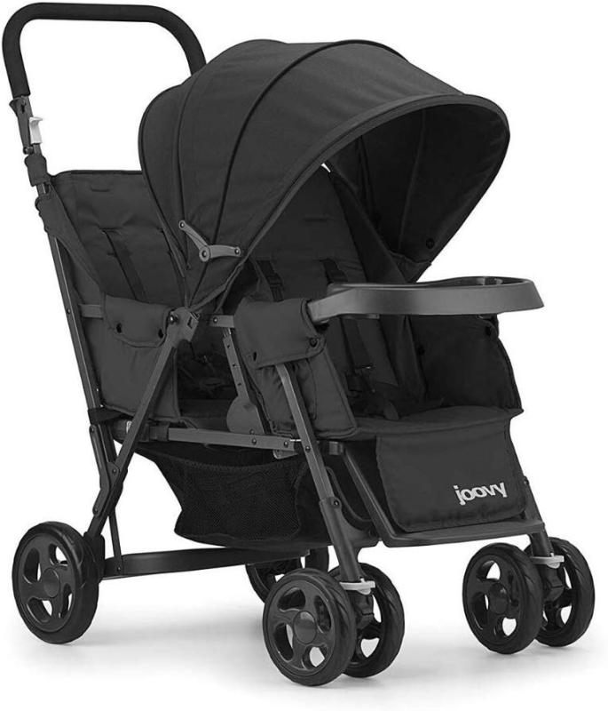 Joovy Caboose Too Graphite Sit and Stand Stroller Tandem Double Stroller (Black) Singapore