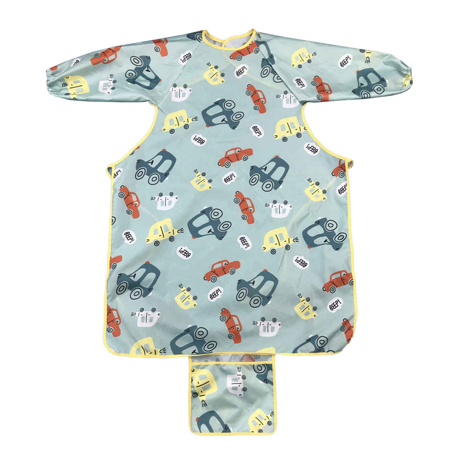 Dài tay cho trẻ sơ sinh BIB Coverall với khăn trải bàn Bìa Ghế ăn áo choàng Yếm trẻ em ợ Tạp dề thức ăn phụ kiện