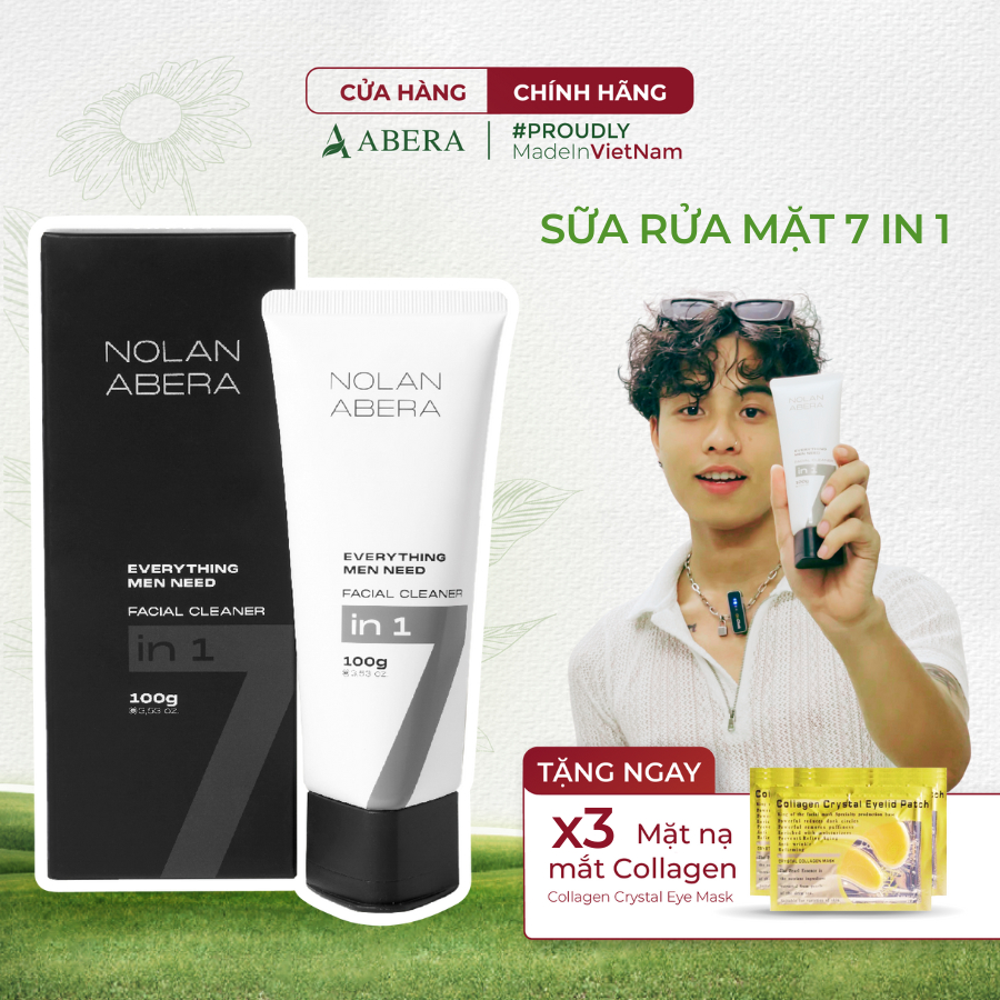 Sửa Rửa Mặt Nam Nolan Abera - Làm Sạch Sâu, Cấp Ẩm, Kiềm Dầu, Ngừa Mụn Phù Hợp Mọi Loại Da - 100ml HTshop