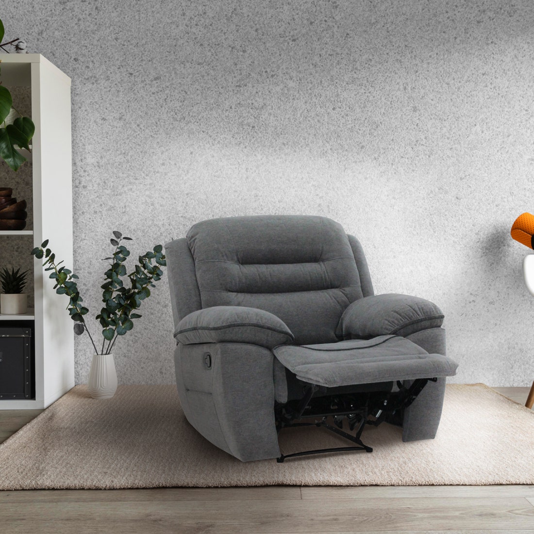 SB Design Square SB FURNITURE เก้าอี้พักผ่อน 1 ที่นั่ง รุ่น Unapo สีเทา (101x92x102 ซม.) ราคา 9,900 บาท*ส่งฟรี